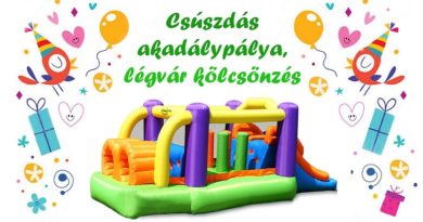 Csúszdás akadálypálya, légvár kölcsönzés Csúszdás akadálypálya, légvár kölcsönzés