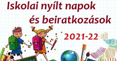 Iskolai nyílt napok és beiratkozások 2021-22 – FRISSÜL!